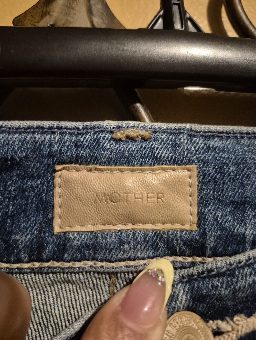 Mother Jeans High Waisted Double Hiker Skimp In Love Bombs 27 - Picture 6 of 11